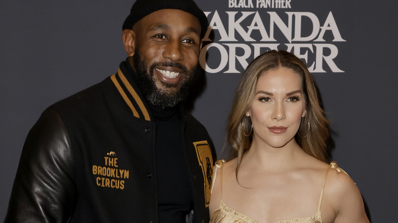 Stephen "tWitch" Boss, Allison Holker posing 