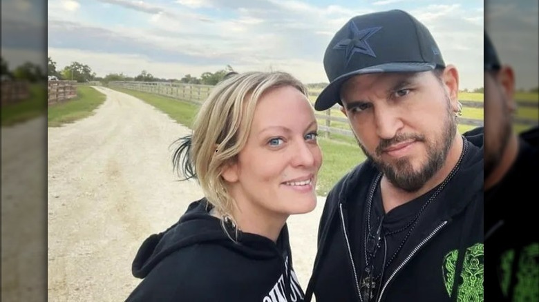 Stormy Daniels and Blade Barrett outdoors