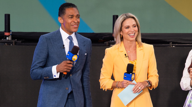 T.J. Holmes and Amy Robach on television