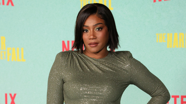 Tiffany Haddish at Los Angeles premiere of "The Harder They Fall" Oct. 2021