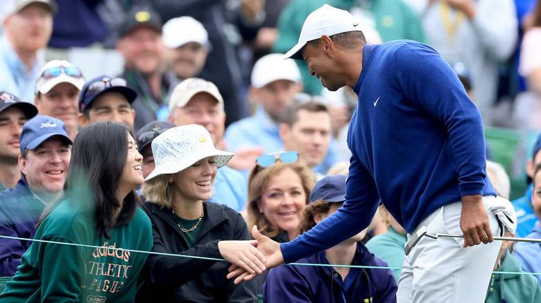 Tiger Woods and Rose Zhang meeting 