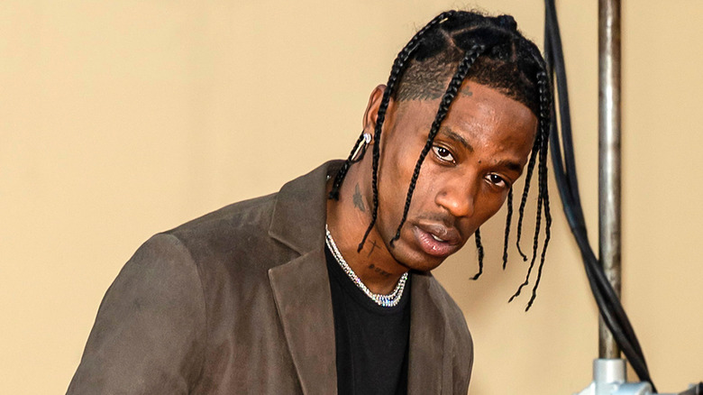 Travis Scott posing on the red carpet