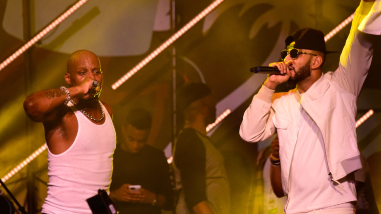 DMX and Swizz Beatz on stage