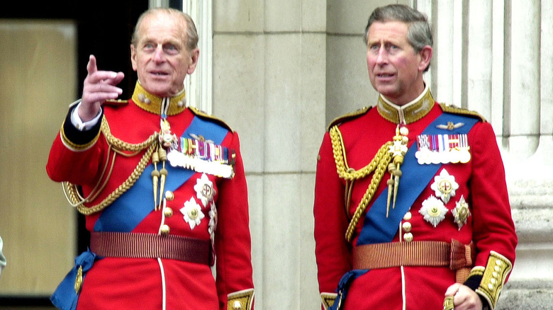 Prince Philip and Prince Charles