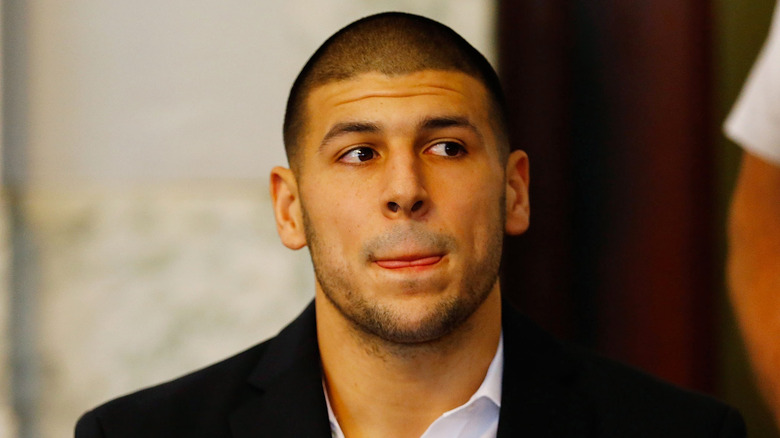 Aaron Hernandez side eye