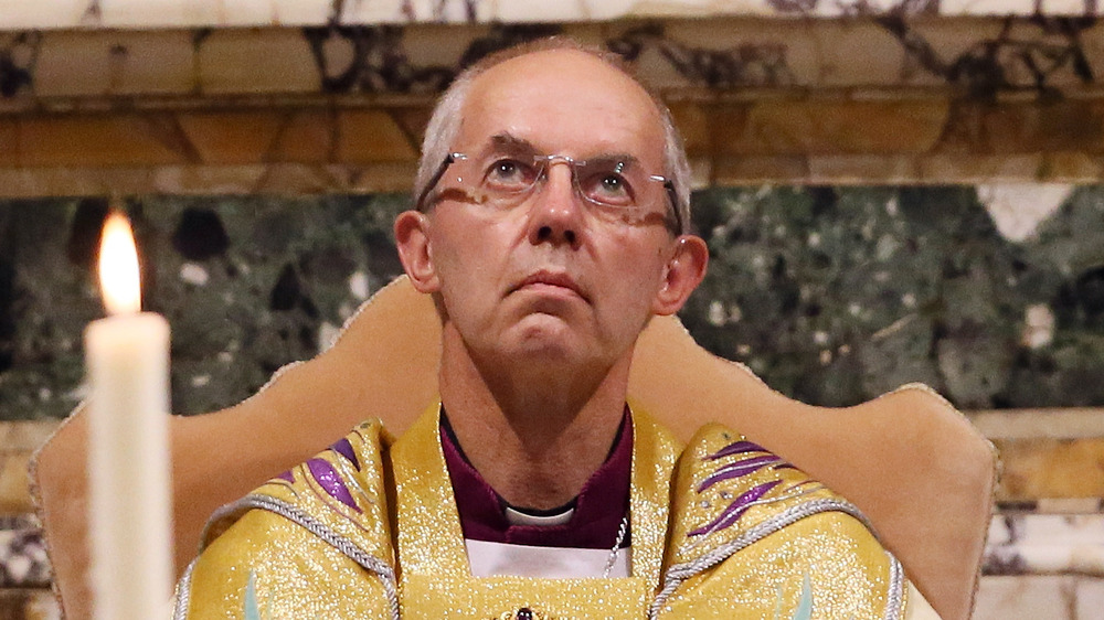 Archbishop of Canterbury Justin Welby looking up