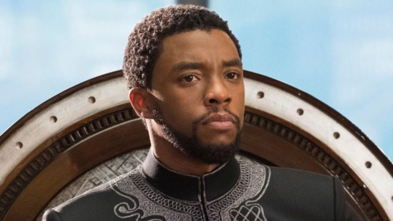 Chadwick Boseman in a scene from Black Panther 