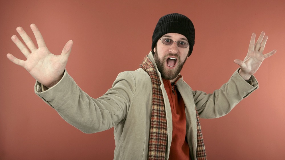 Dustin Diamond posing for photo at Sundance film festival