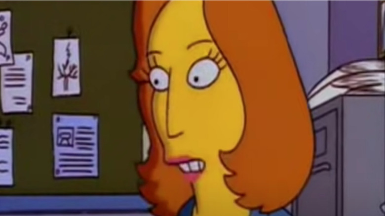 Cartoon Dana Scully with mouth open