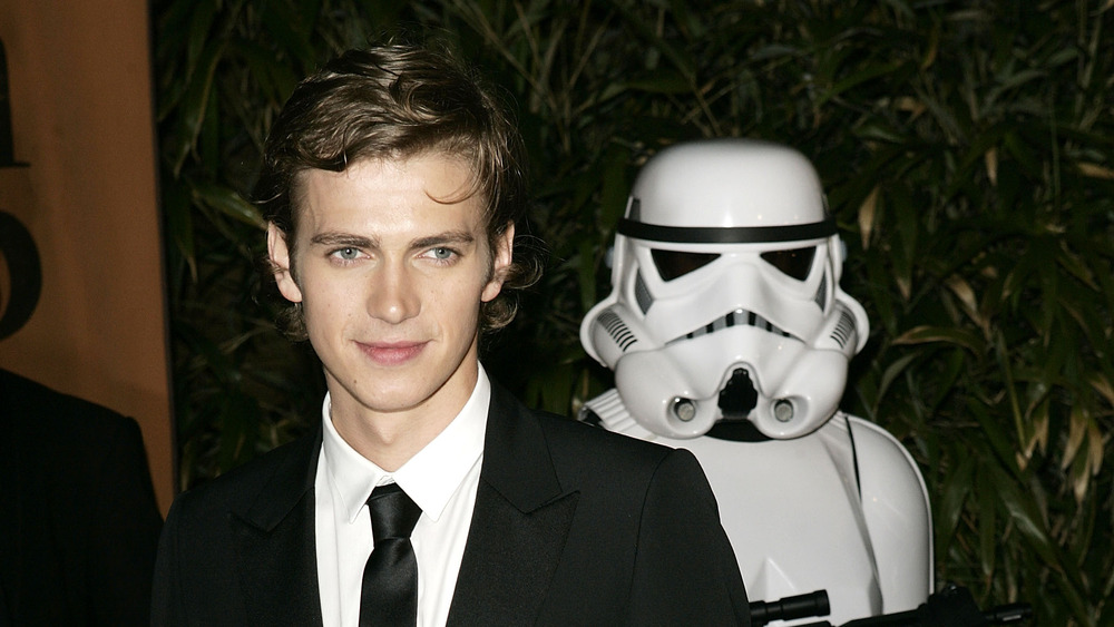 Hayden Christensen with a stormtrooper