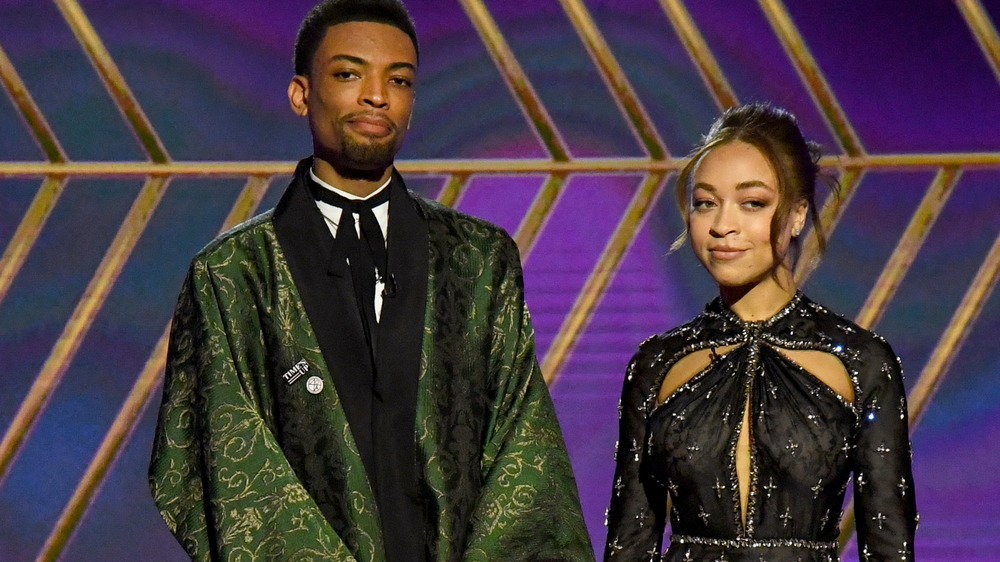 Jackson Lee and Satchel Lee speak at the  78th Golden Globes