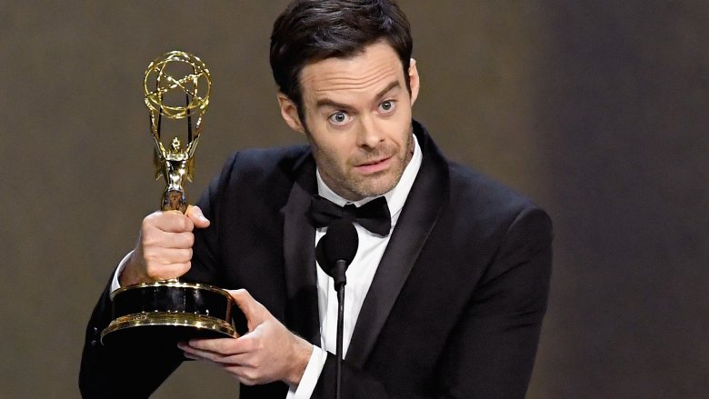 Bill Hader and Henry Winkler pose with their Emmys