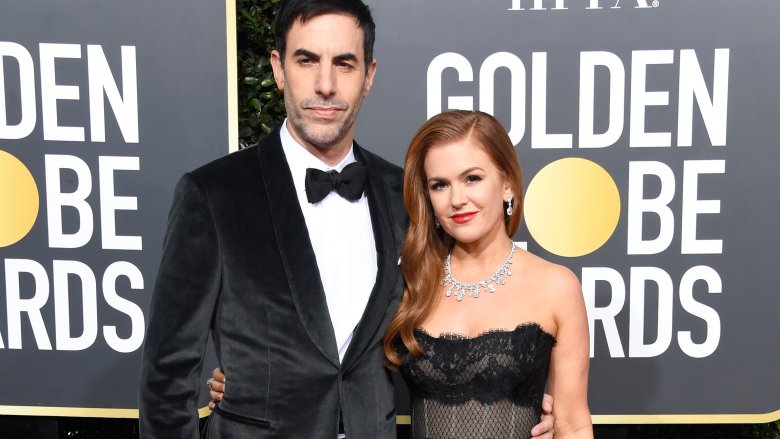 Isla Fisher and Sacha Baron Cohen