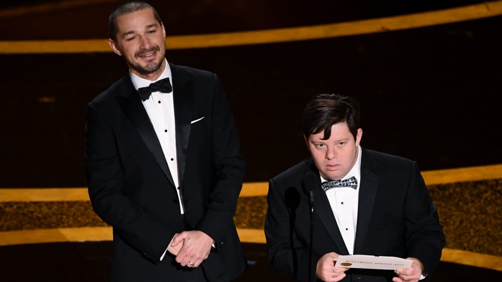 Shia LaBeouf and Zack Gottsagen at the 2020 Academy Awards