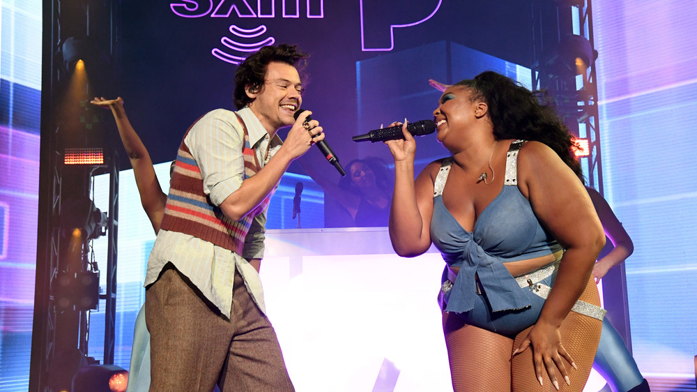 Harry Styles and Lizzo singing