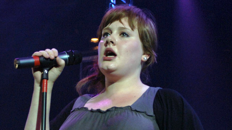 Adele performing