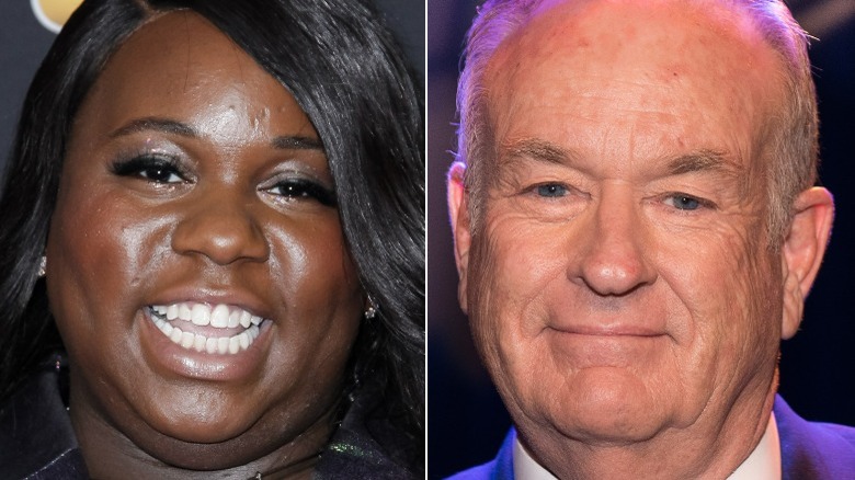 Alex Newell, Bill O'Reilly split image