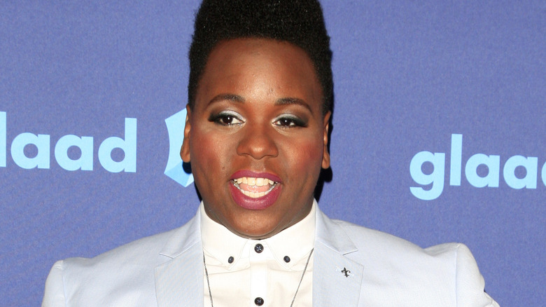 Alex  Newell at GLAAD event