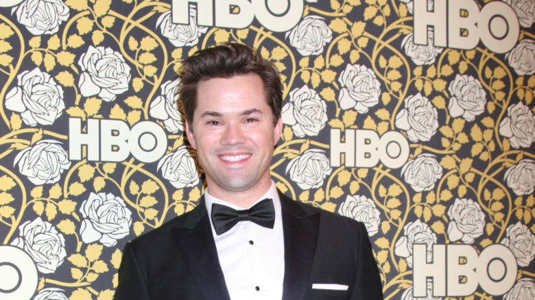 Andrew Rannells in a bow tie