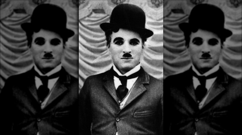 Charlie Chaplin smiling