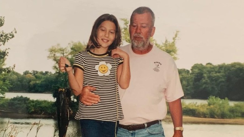 Becca Kufrin as a child with her dad