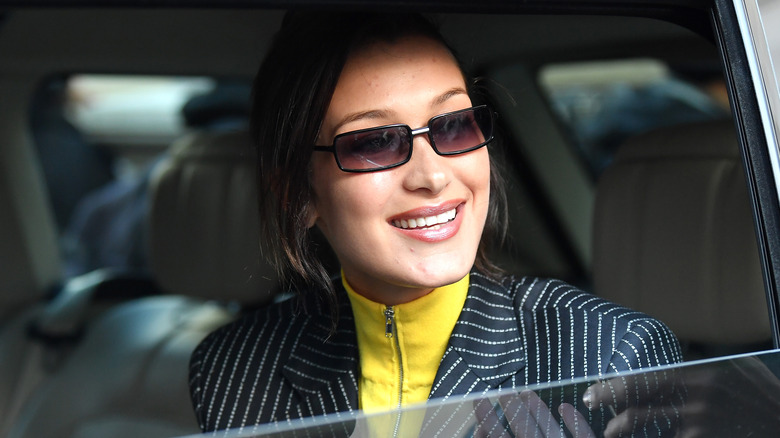 Bella Hadid wearing sunglasses