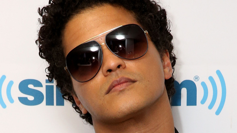 Bruno Mars tilting his head