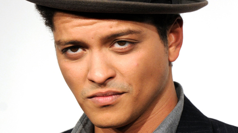 Bruno Mars with a serious look