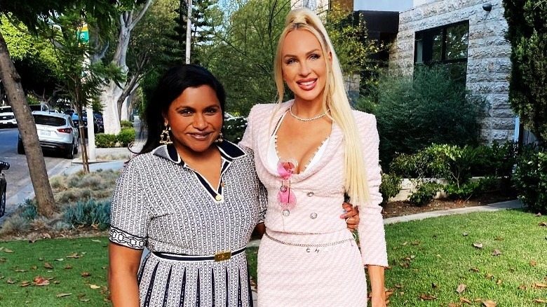 Christine Quinn, Mindy Kaling posing together