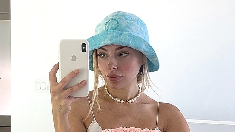 Corinna Kopf in blue hat 