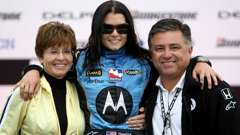 Danica Patrick with her parents