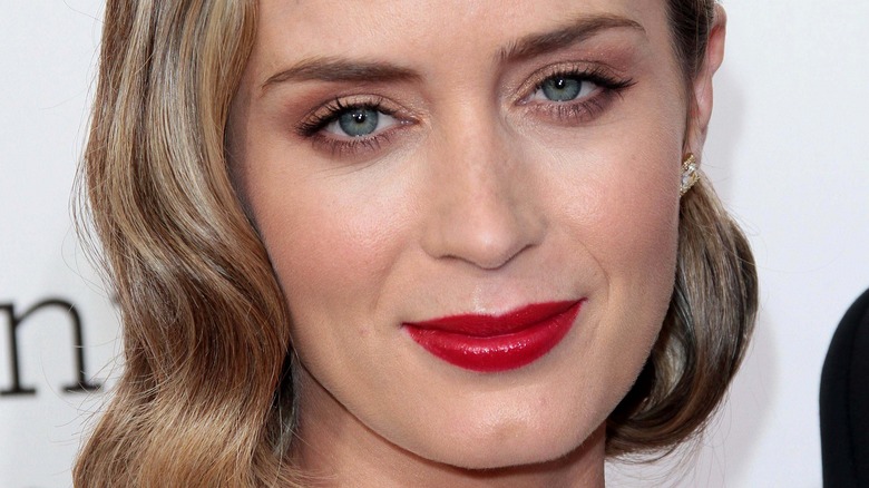 Emily Blunt with red lipstick