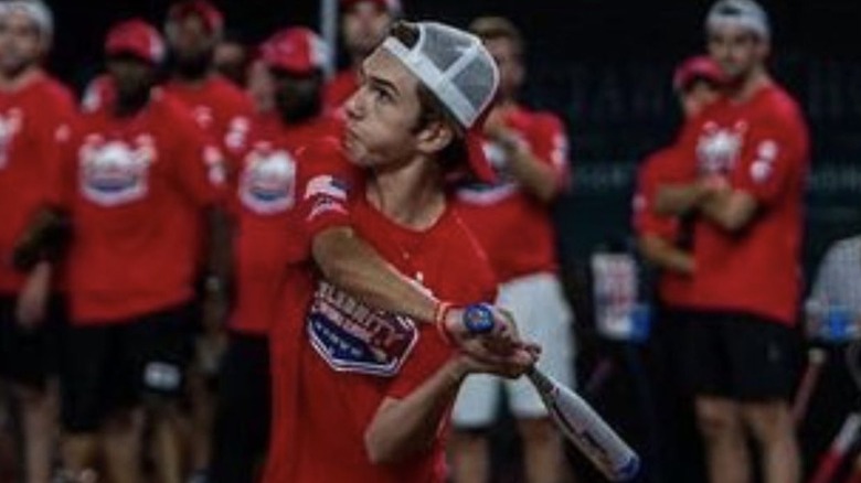 Grayson Chrisley, playing baseball