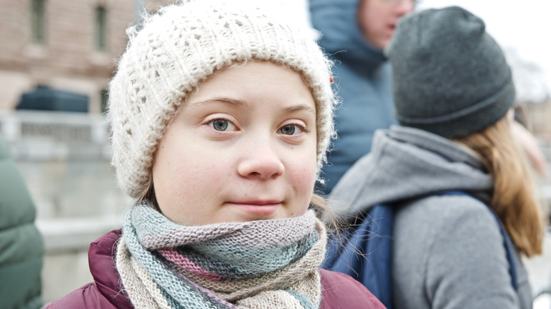 Greta Thunberg small smile