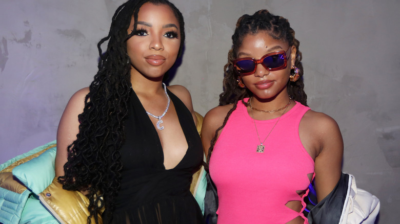 Chloe, Halle Bailey flashing dresses