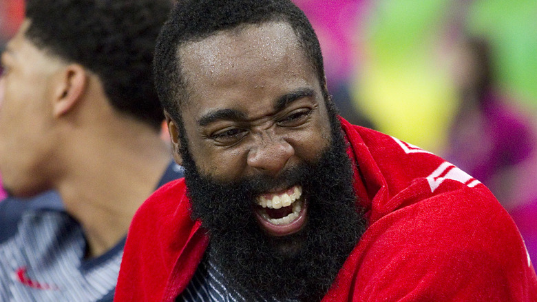 James Harden laughing