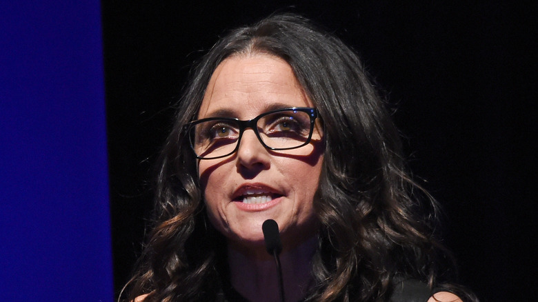 Julia Louis-Dreyfus at mic 