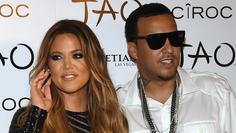 Khloe Kardashian posing with French Montana