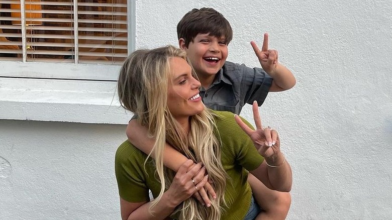 Madison LeCroy with her son