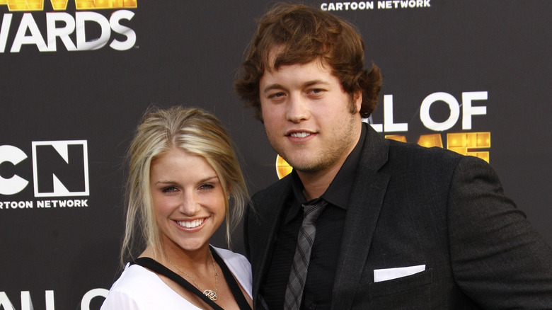 Kelly Stafford and Matthew Stafford at an event