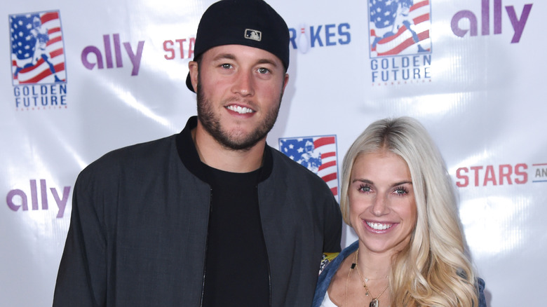 Matthew and Kelly Stafford at an event