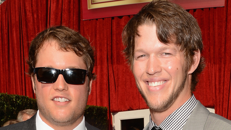 Matthew Sttafford and Clayton Kershaw at an event