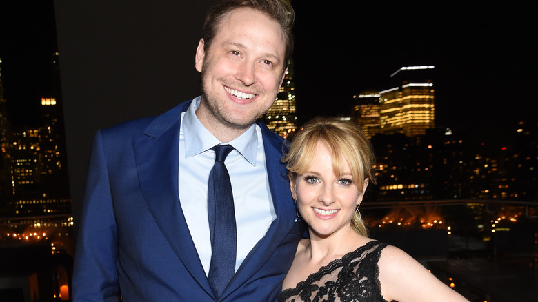 Winston Rauch and Melissa Rauch smiling