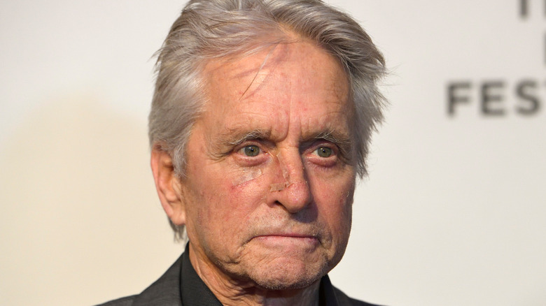 Michael Douglas with a frown