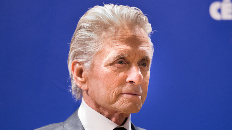 Michael Douglas with a serious look