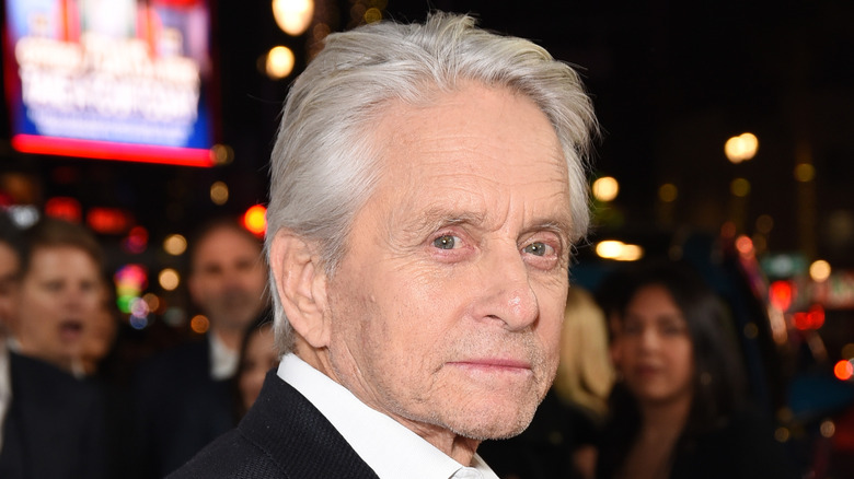 Michael Douglas in front of a crowd