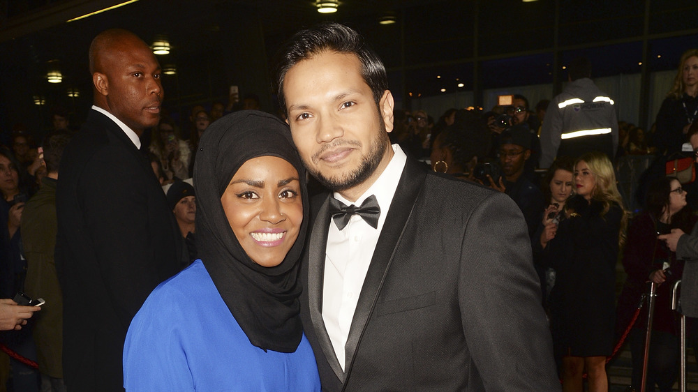 Nadiya Hussain and husband pose 