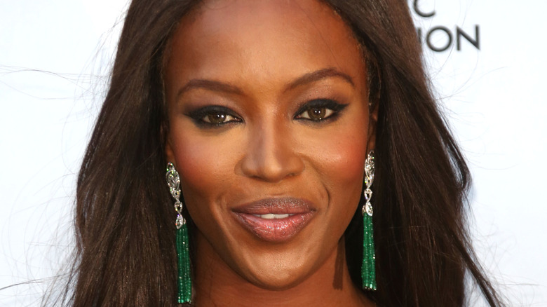 Naomi Campbell smiles