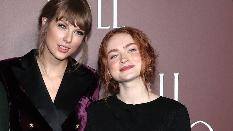 Taylor Swift and Sadie Sink smile