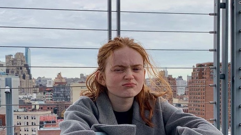 Sadie Sink frowning